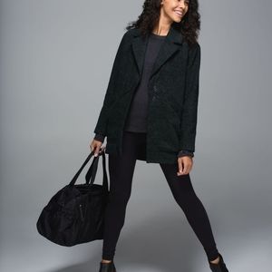 LULULEMON Cozy Car Coat | Deep Jungle/Black | 10